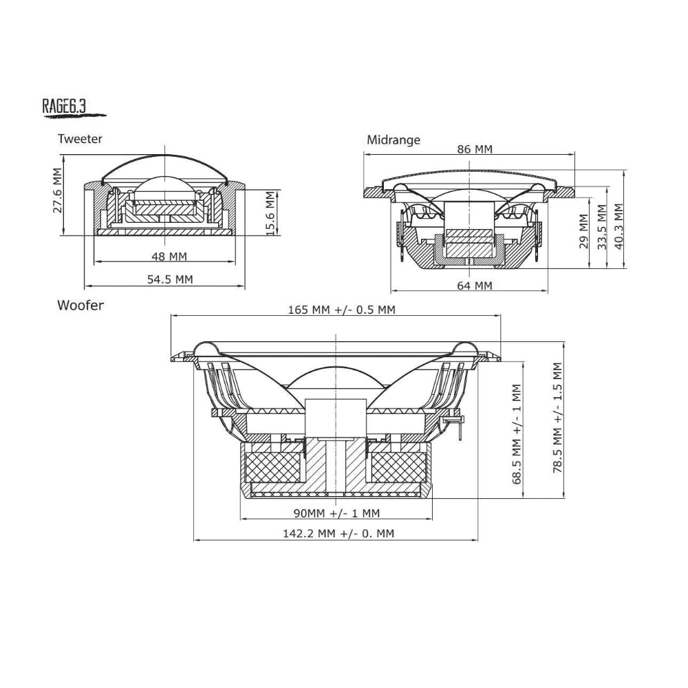 B² Audio Rage 63 - 3 Wege System