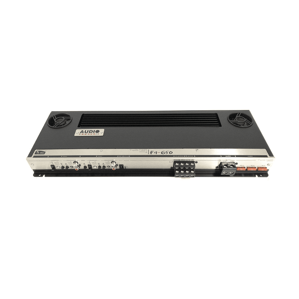 Audio System Italy Twister F4.650 - 4 channel amplifier – MT Audio Audio System Italy Twister F4.650 - 4 channel amplifier – MT Audio