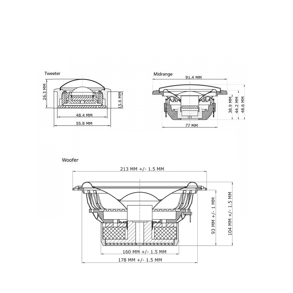 B² Audio REF83 - 3 way active