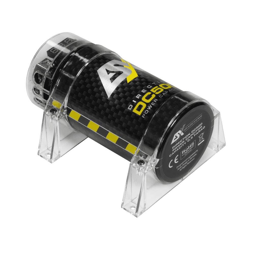 Es Power Cap ESX DC500 Power Cap - 0.5 Farad buffer capacitor – MT Audio Shop