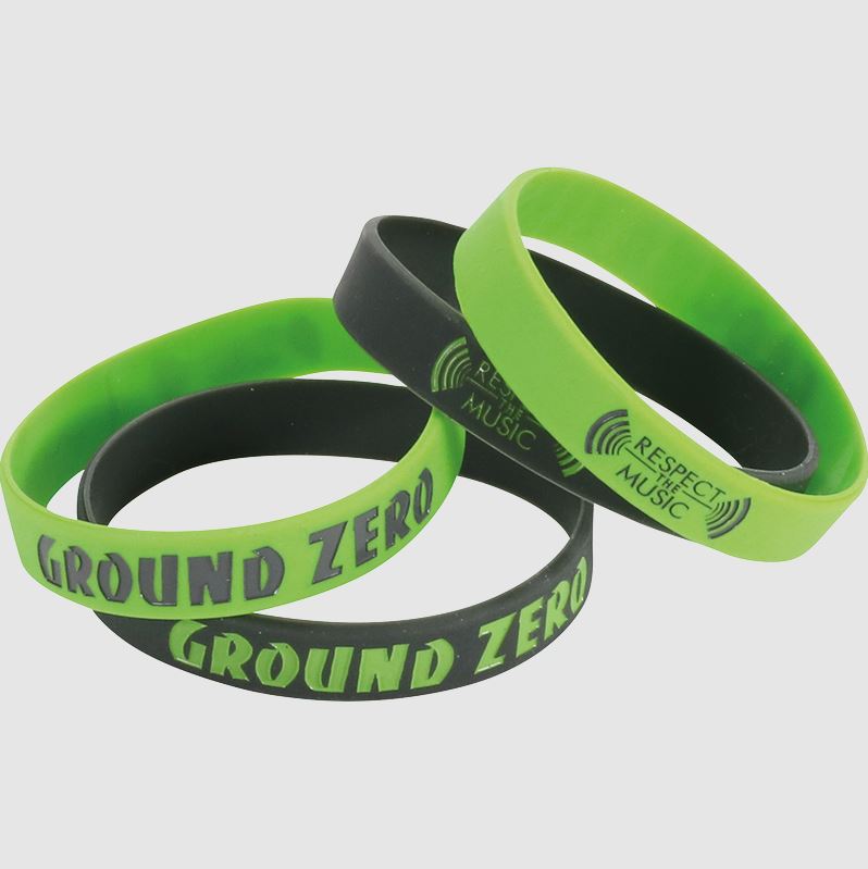 GZ Bracelet en silicone Vert & Jaune