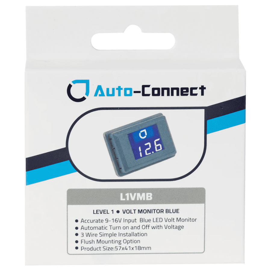 Auto-Connect L1VMB Voltmeter Blue