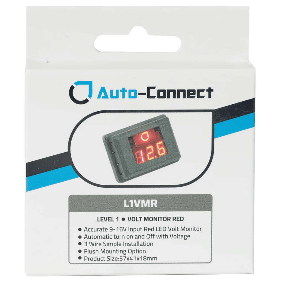 Auto-Connect L1VMR Voltmeter Red