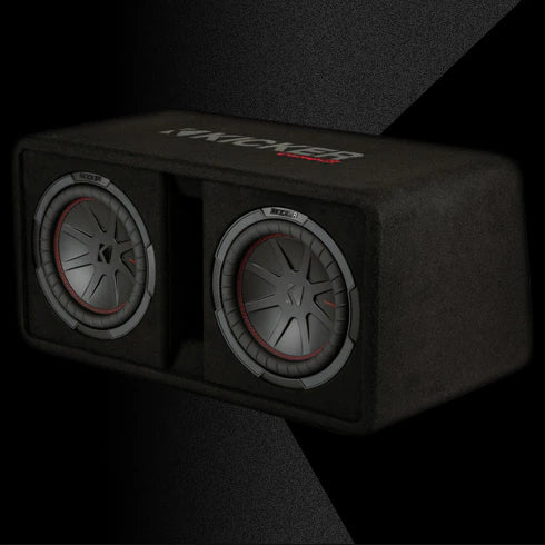 Kicker 2021 Dual 12" CompR Loaded Subwoofer Box