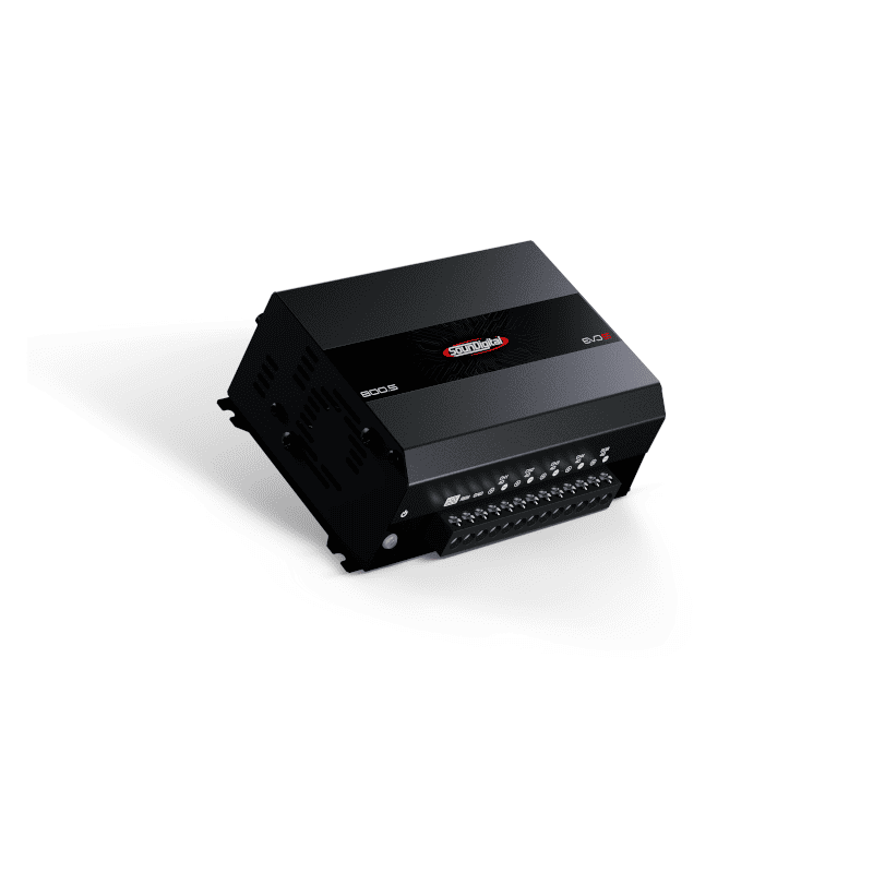 Módulo Amplificador Soundigital 800.5 EVO6 Classe D 5 Canais - 4 Canais Estereo 4 Ohms Ou 2 X Bridge 8 Ohms 1 Canal Para Subwoofer 4 Ohms 800 Wrms Sd8005 8005 4 Evo6
