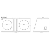 2 x 12" (30 cm) Bass-Reflex Enclosure - Silver