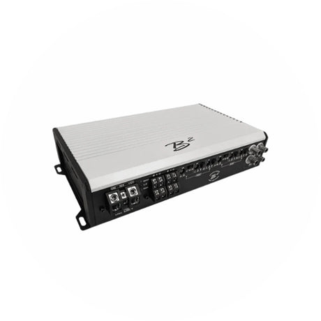 B2 Audio Verstärker in Schwarz-Silber mit Anschlüssen