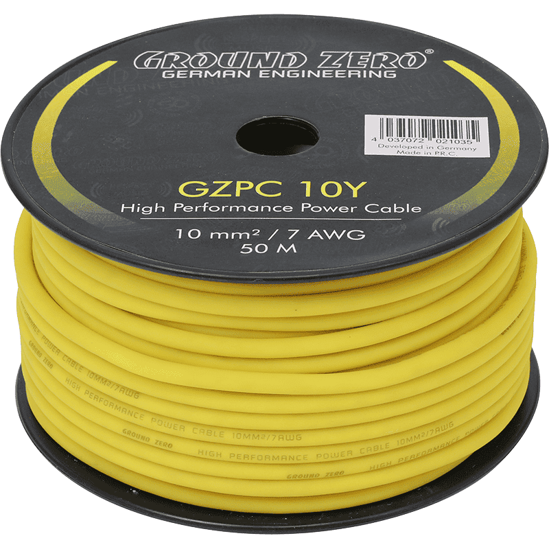 Cavo di alimentazione da 10 mm² giallo CCA