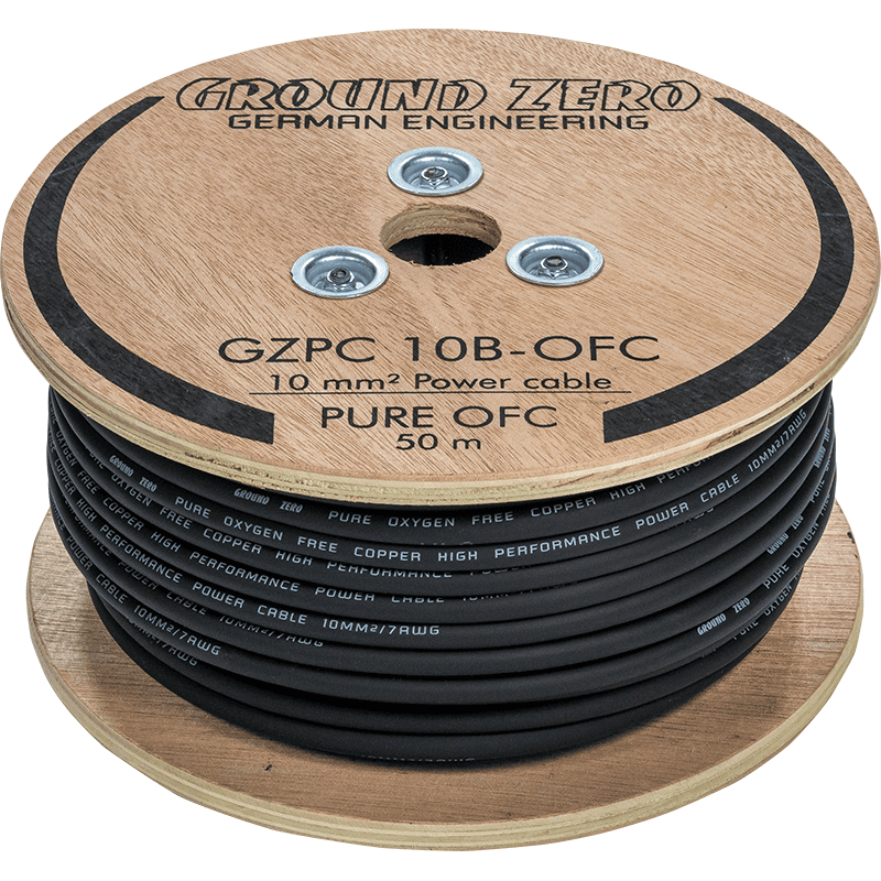 10mm² OFC power cable black