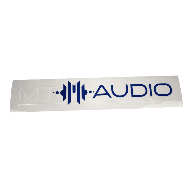 MT Audio 28 x 5cm autocollant blanc/bleu