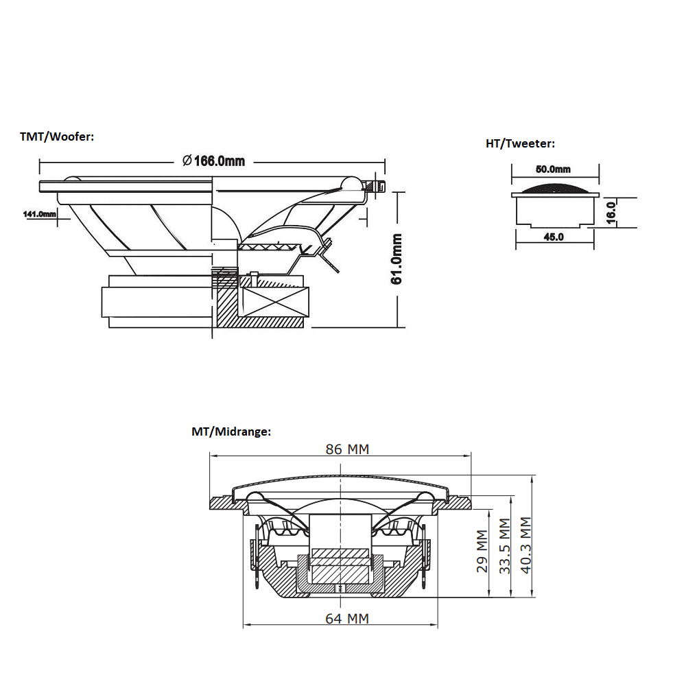 B² Audio RIOT63 - 16.5cm 3-way