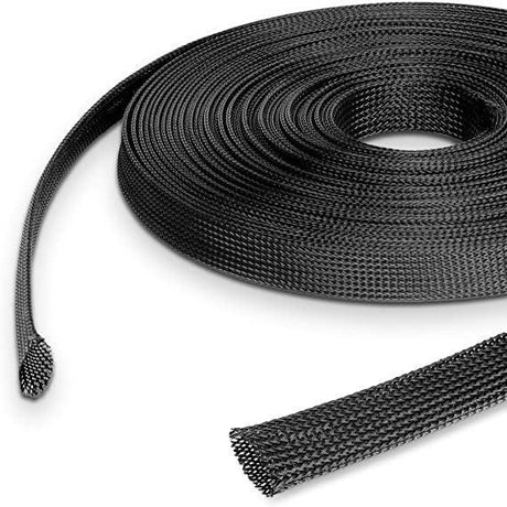 20mm² Gewebeschlauch Schwarz - Basshead Store