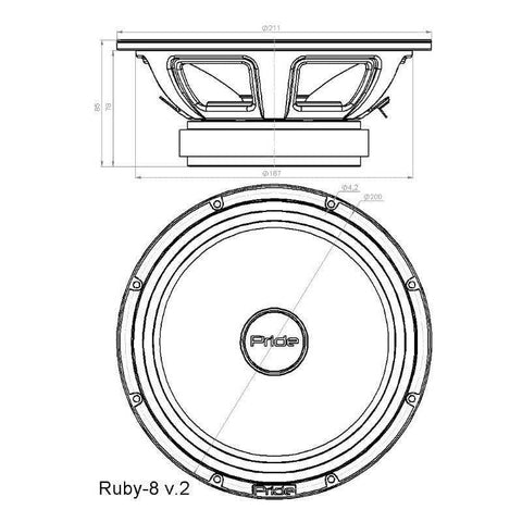 Pride Ruby 8 v2 - 20cm Midbass - Basshead Store