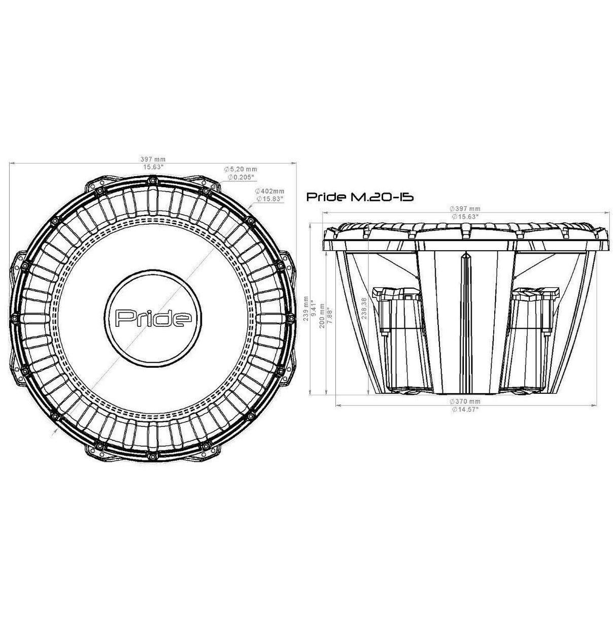 Pride M20.15 (38cm) - Basshead Store